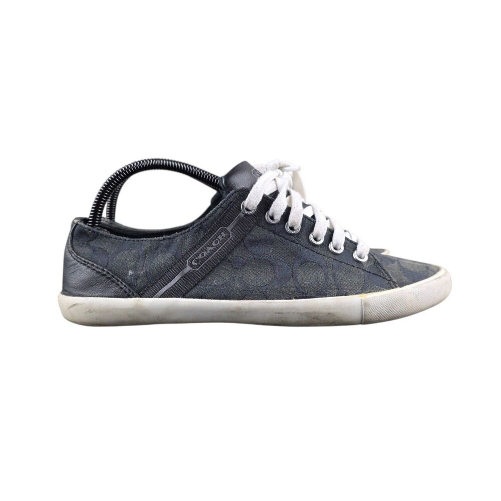 Coach Lesley Signature Monogram Low Top Sneakers Size 8.5